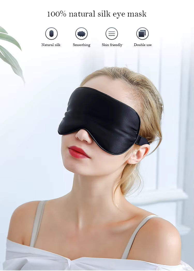Hedvábná maska na spaní ze 100% morušového hedvábí Juliette - Green