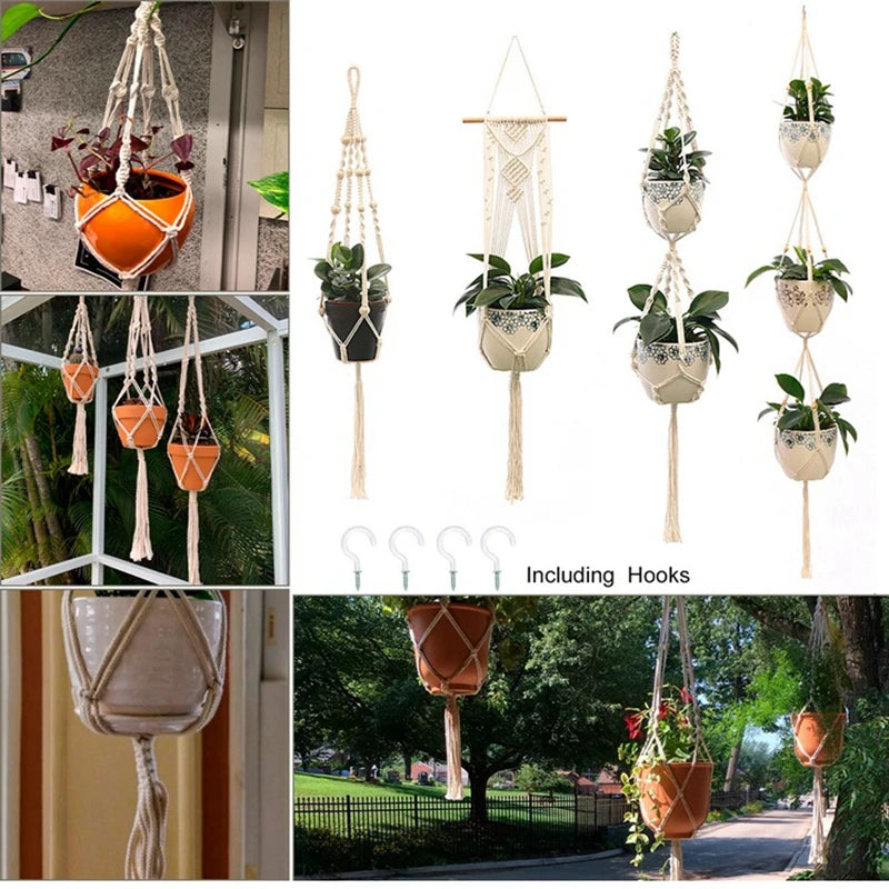 Macram Handmade věšák na vaše domácí květiny