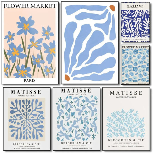 Plakáty s jemnými květinovými vzory Matisse