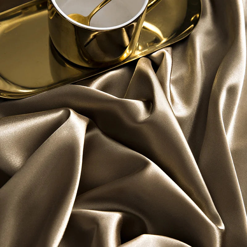 Luxusní hedvábné ložní prádlo set dvojlůžko - Copper