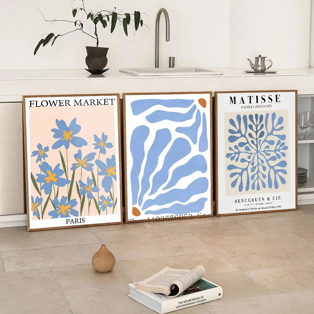 Plakáty s jemnými květinovými vzory Matisse