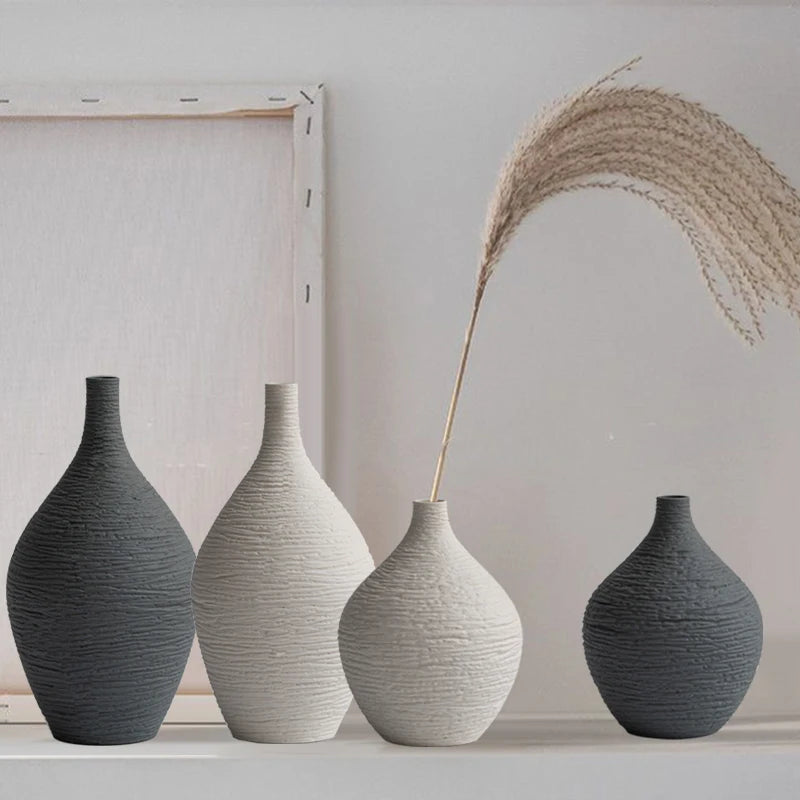 Minimalistické keramické vázy v Nordic stylu