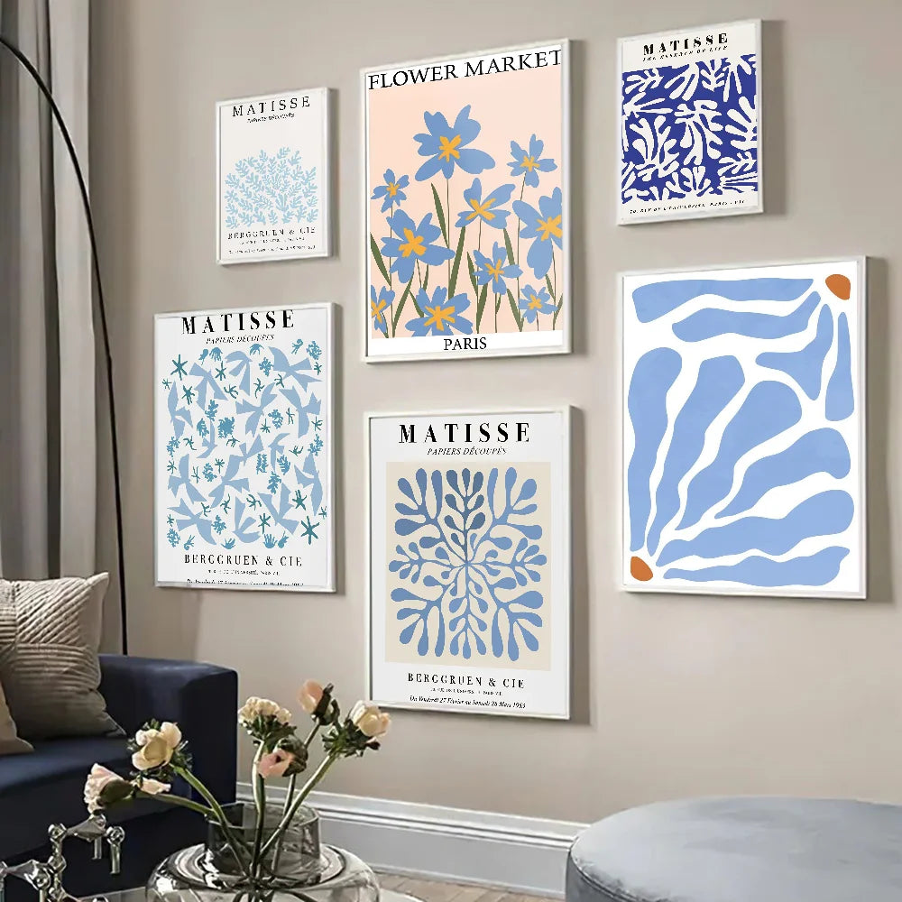 Plakáty s jemnými květinovými vzory Matisse