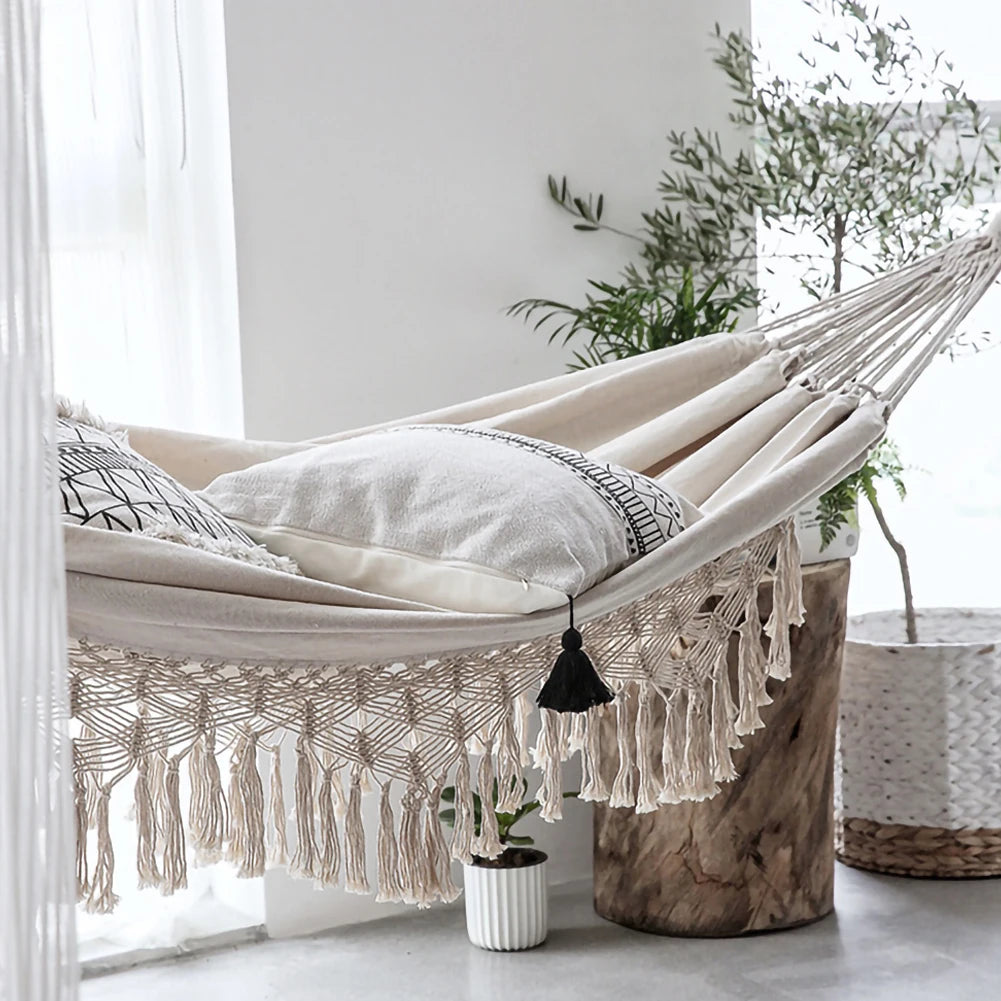 Velká houpací síť v Boho Stylu Brazilian Macrame