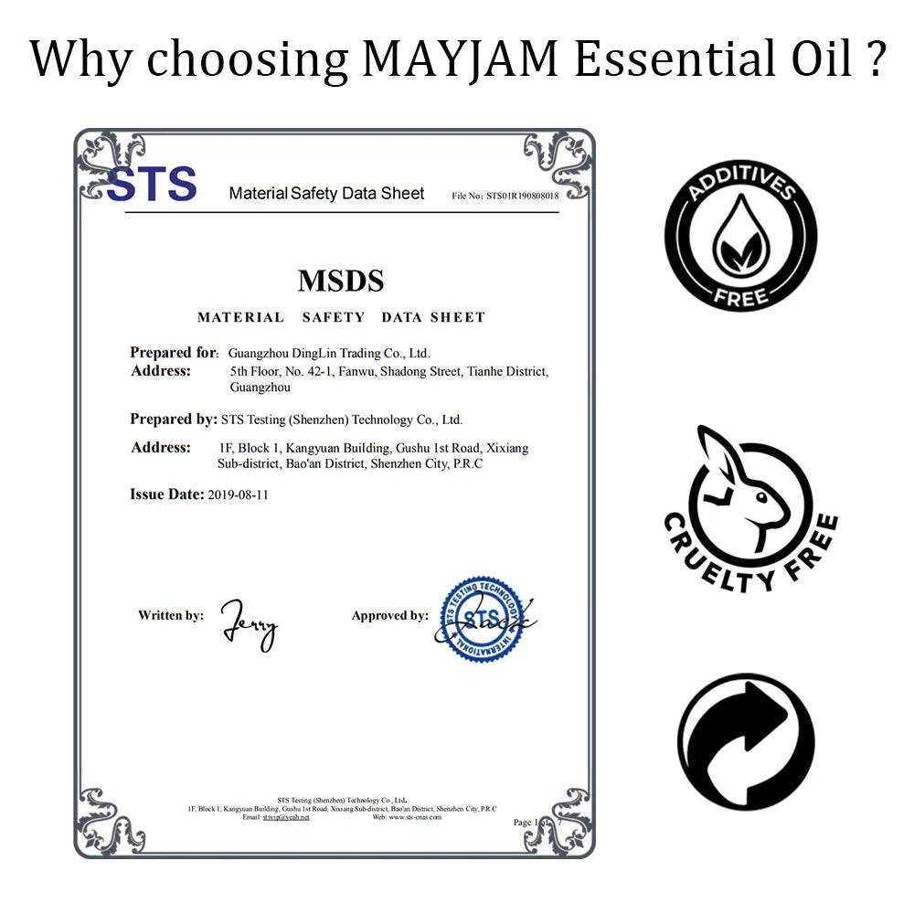 Gift box of 20 pieces of natural essential oils for the MAYJAM diffuser