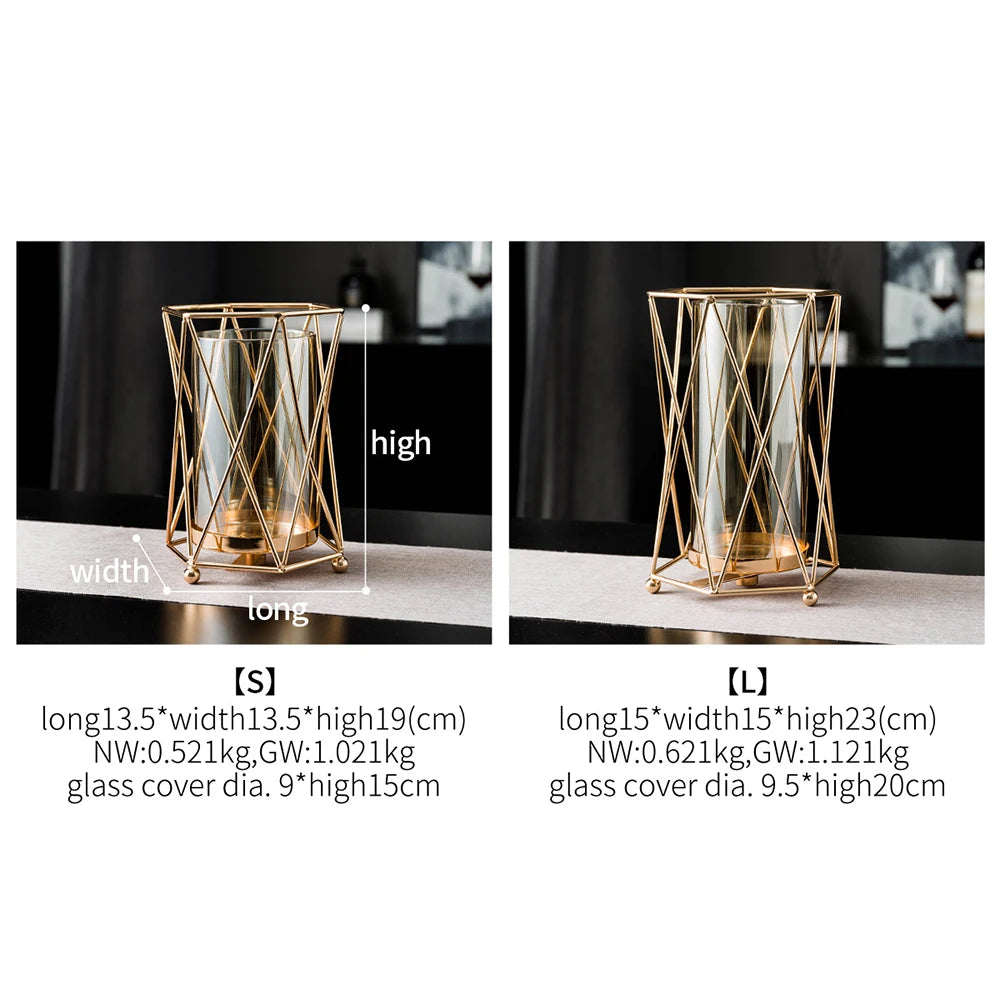 Elegant metal decorative vases