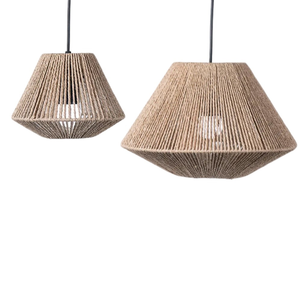 Rattan shade for a Boho style chandelier