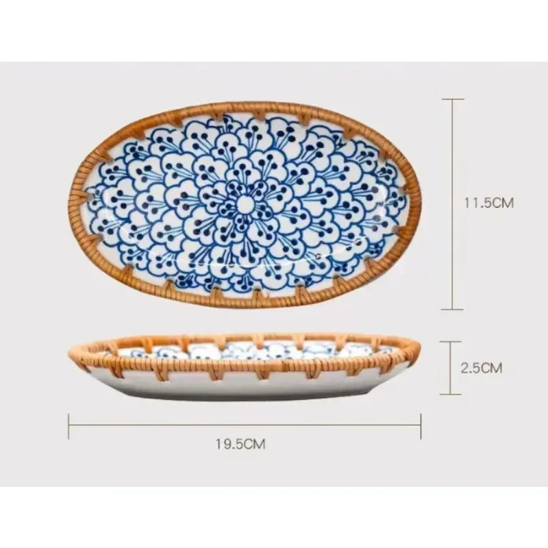 Japanese Suli ceramic decorative serving plates