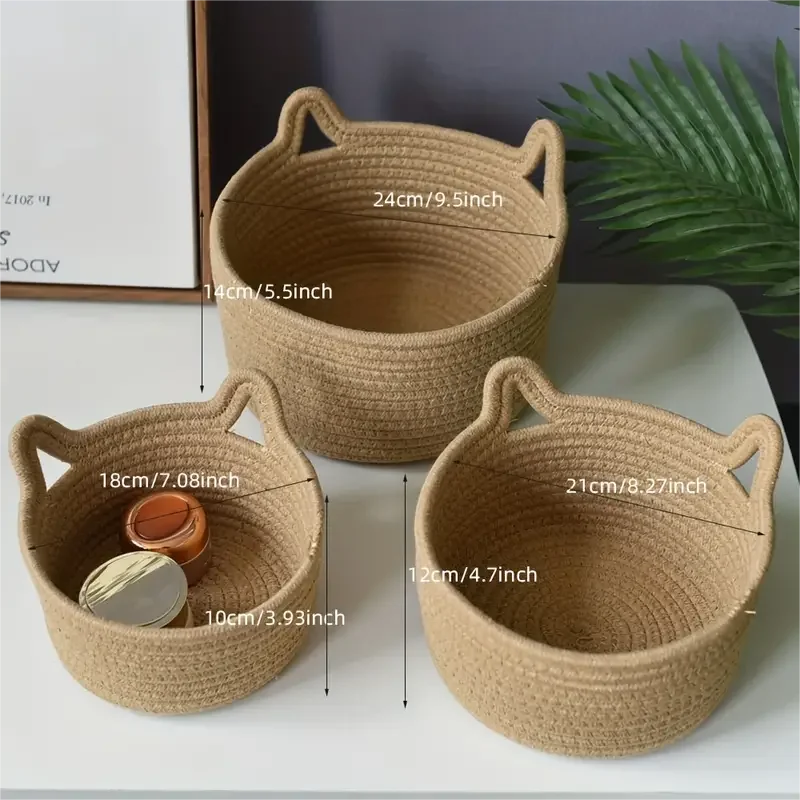 Cute baskets with cat ears