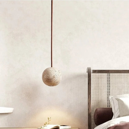 Závěsné stropní svítidlo z přírodního kamene Travis