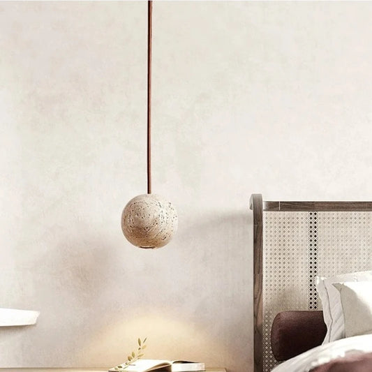 Závěsné stropní svítidlo z přírodního kamene Travis