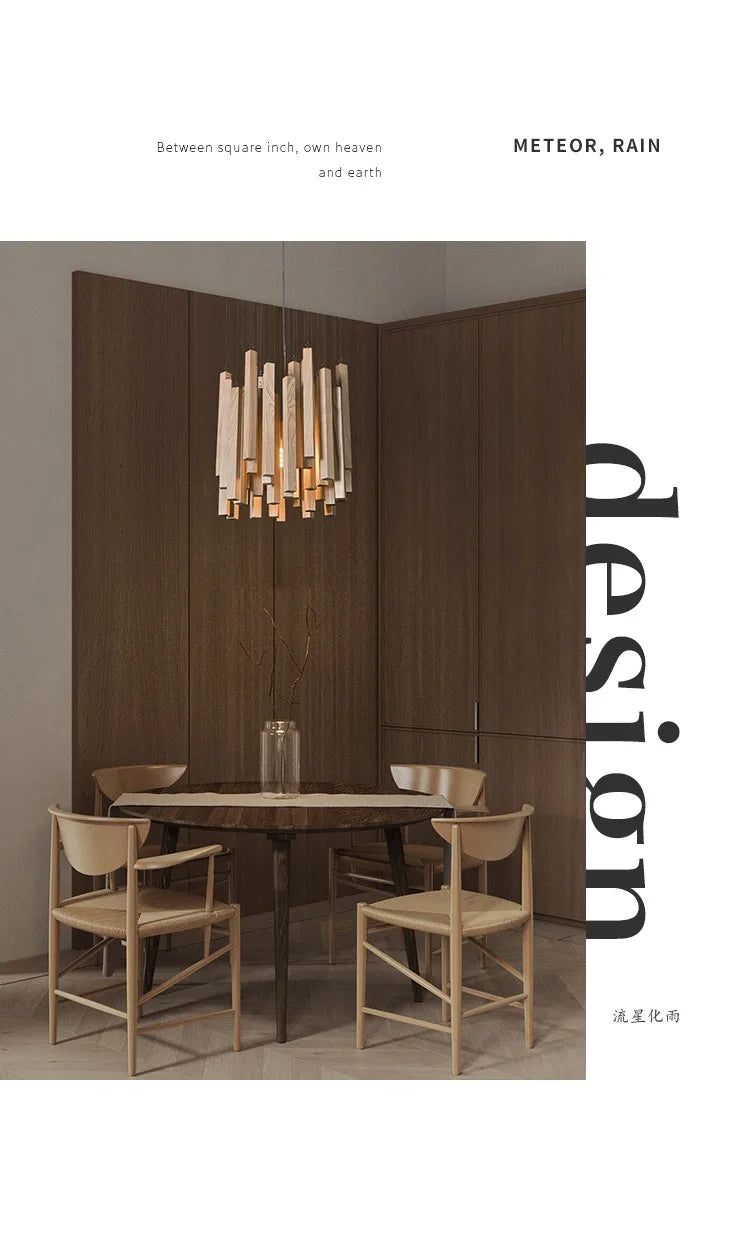 Stropní závěsné svítidlo z přírodního dřeva Avena