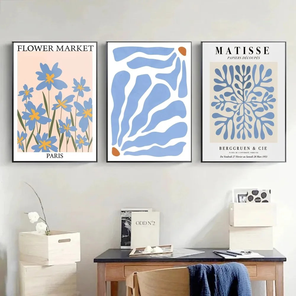 Plakáty s jemnými květinovými vzory Matisse