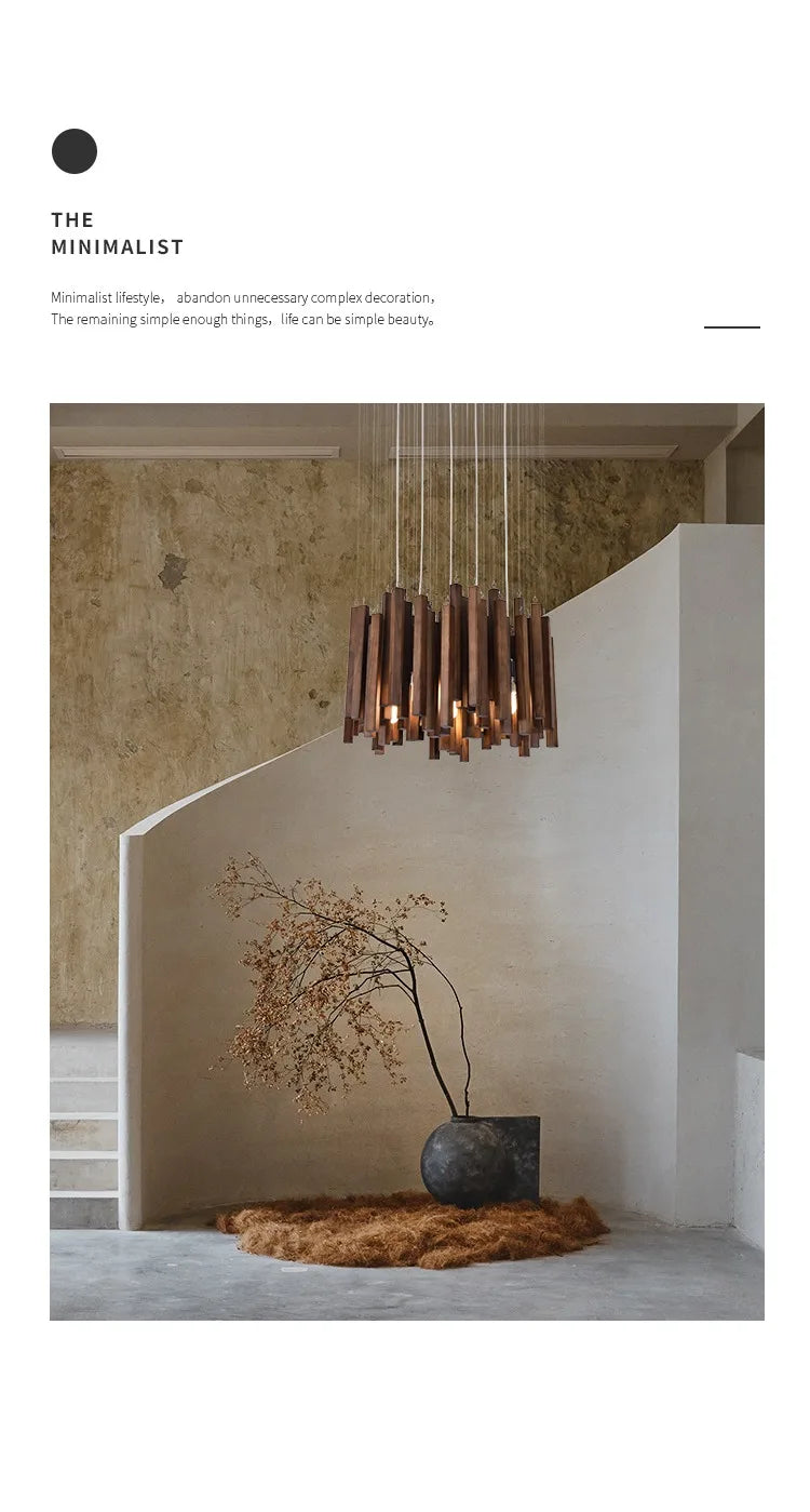 Stropní závěsné svítidlo z přírodního dřeva Avena