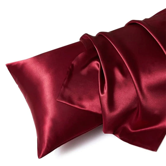 Hedvábný povlak na polštář Colette - Wine Red 51 x 66 cm