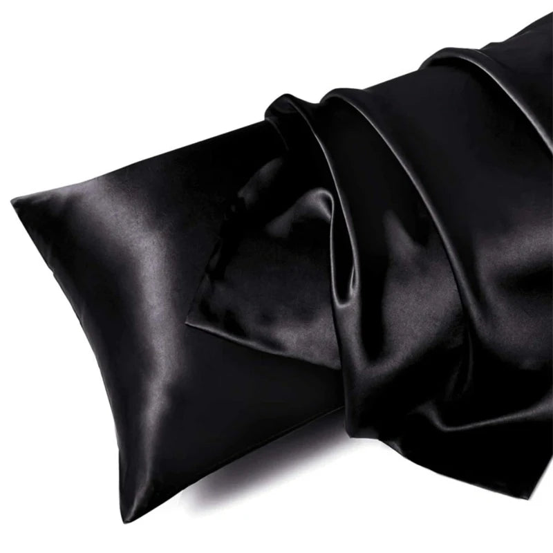 Hedvábný povlak na polštář Colette - Black 51 x 66 cm