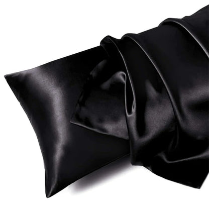 Hedvábný povlak na polštář Colette - Black 51 x 66 cm