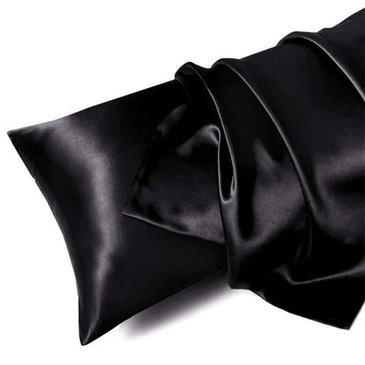 Hedvábný povlak na polštář Colette - Black 51 x 66 cm