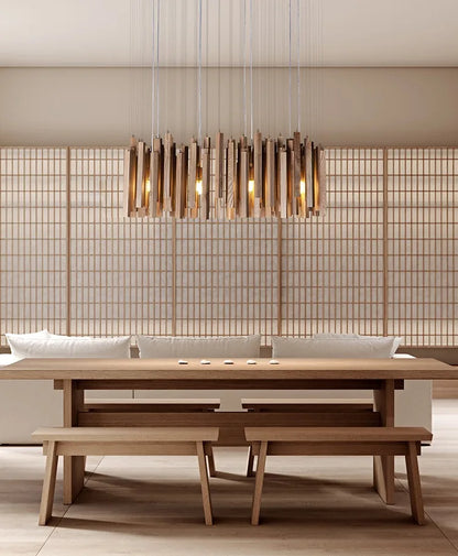 Stropní závěsné svítidlo z přírodního dřeva Avena