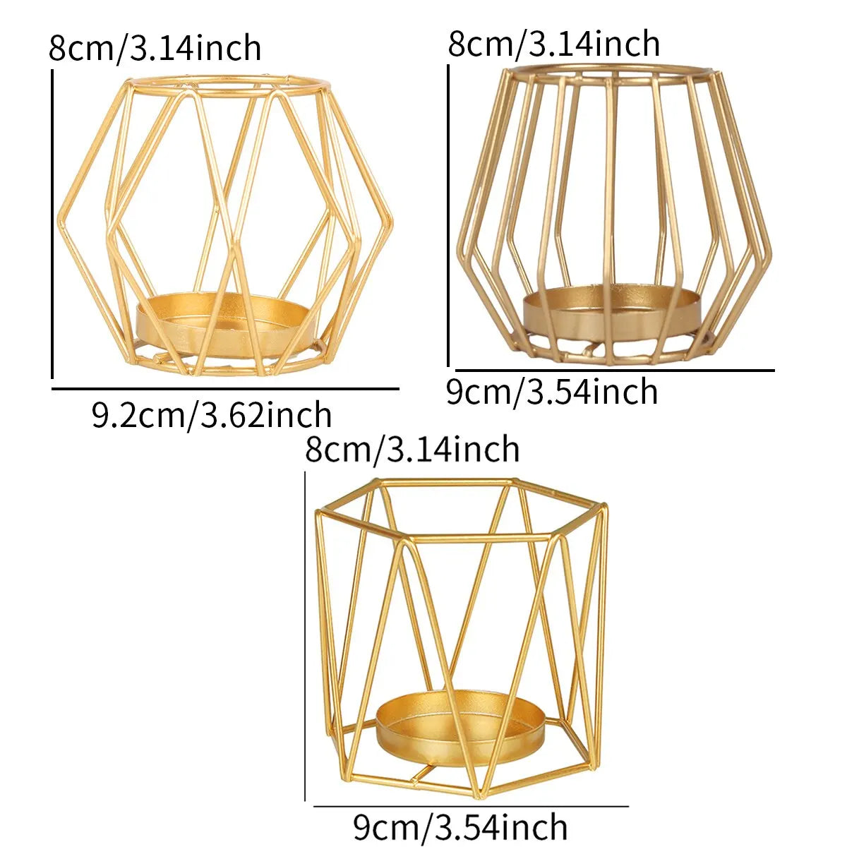 Metal romantic Ginkgo candlesticks