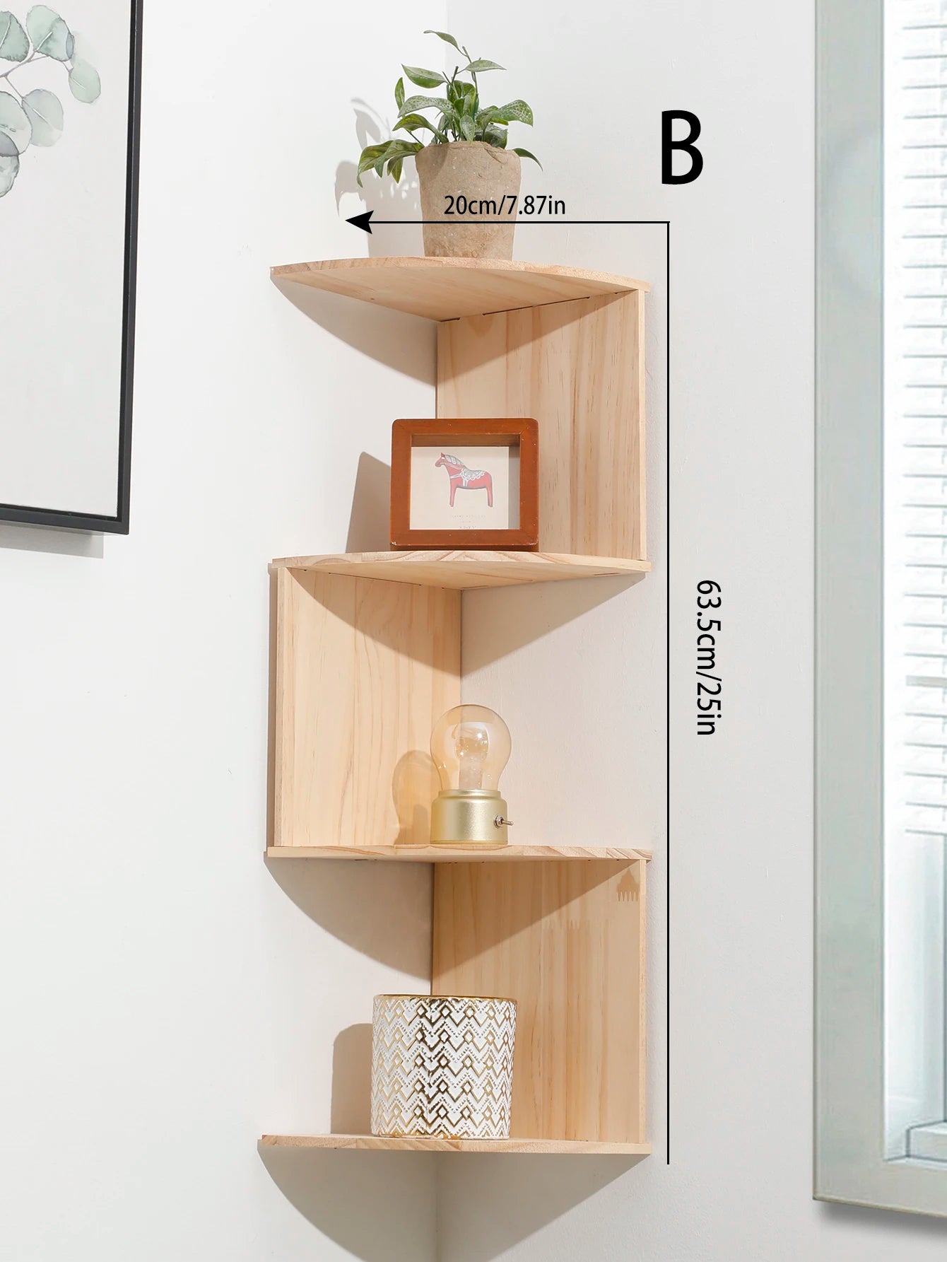 Modern corner bookcase