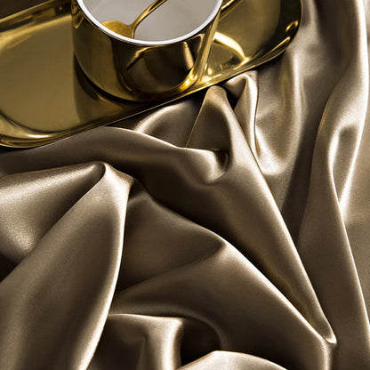 Luxusní hedvábné ložní prádlo set dvojlůžko - Copper