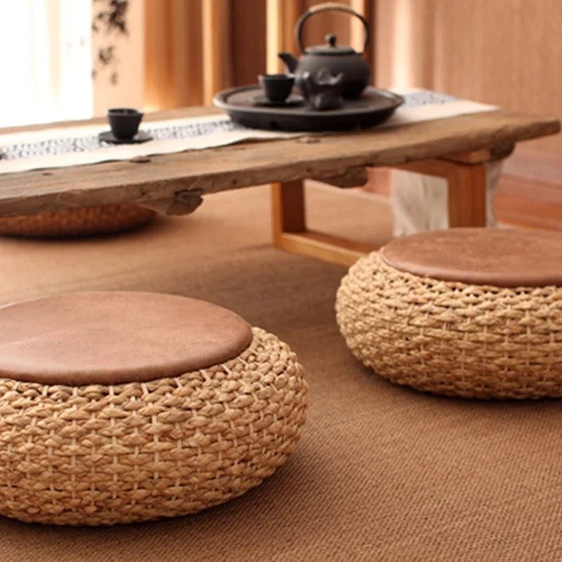 Meditační ratanový futon v japonském stylu Tatami