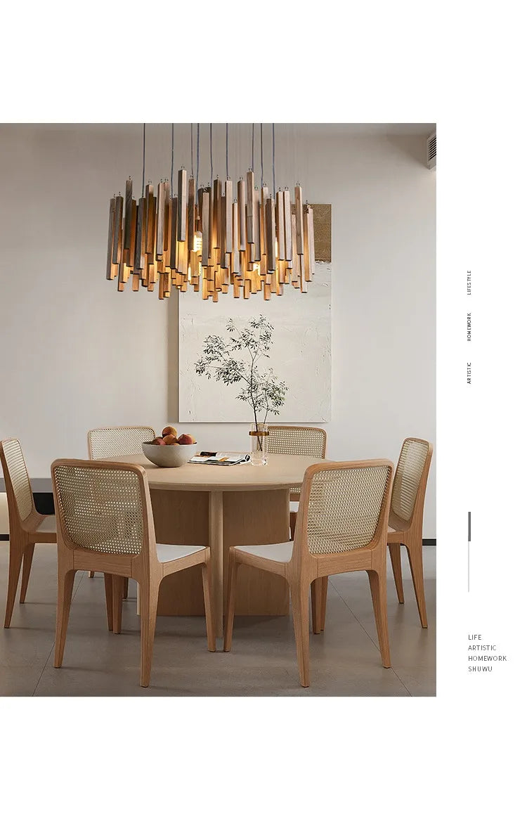 Stropní závěsné svítidlo z přírodního dřeva Avena