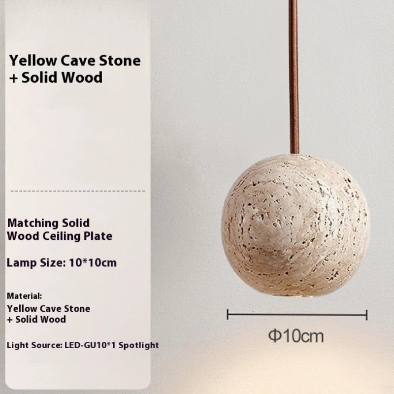 Závěsné stropní svítidlo z přírodního kamene Travis