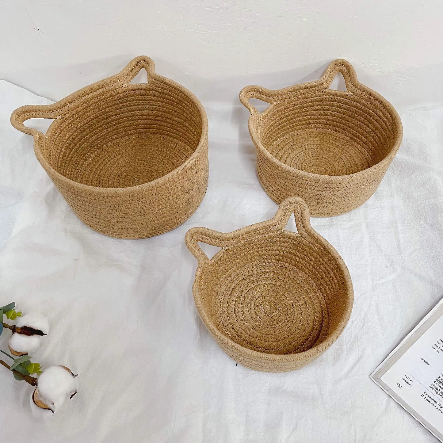 Cute baskets with cat ears