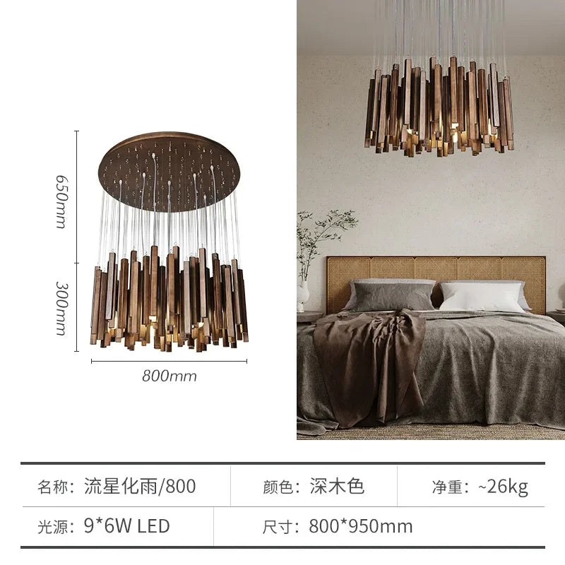 Stropní závěsné svítidlo z přírodního dřeva Avena