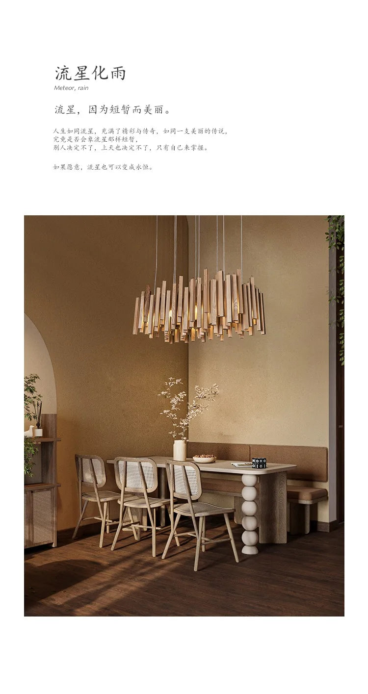 Stropní závěsné svítidlo z přírodního dřeva Avena