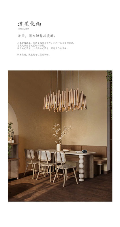 Stropní závěsné svítidlo z přírodního dřeva Avena