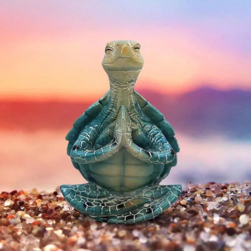 Meditující mořská želva Buddha Zen