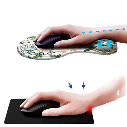 Fiorine patterned silicone non-slip mouse pad