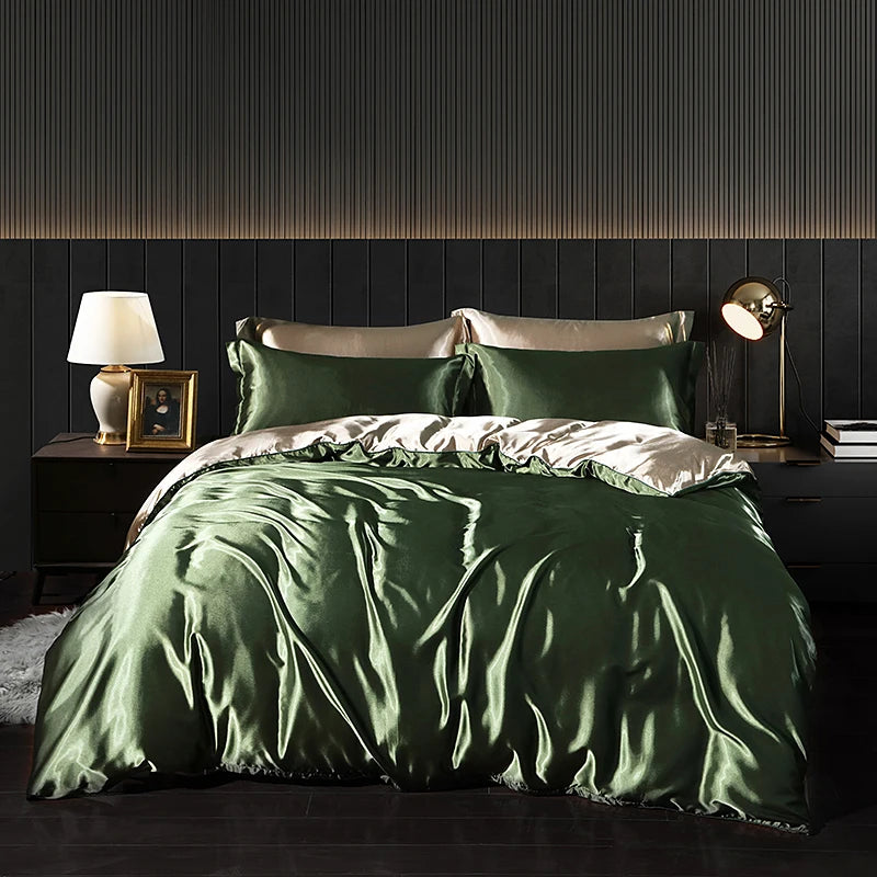 Satin bed linen set made of 100% Mulberry silk Silk Bedding