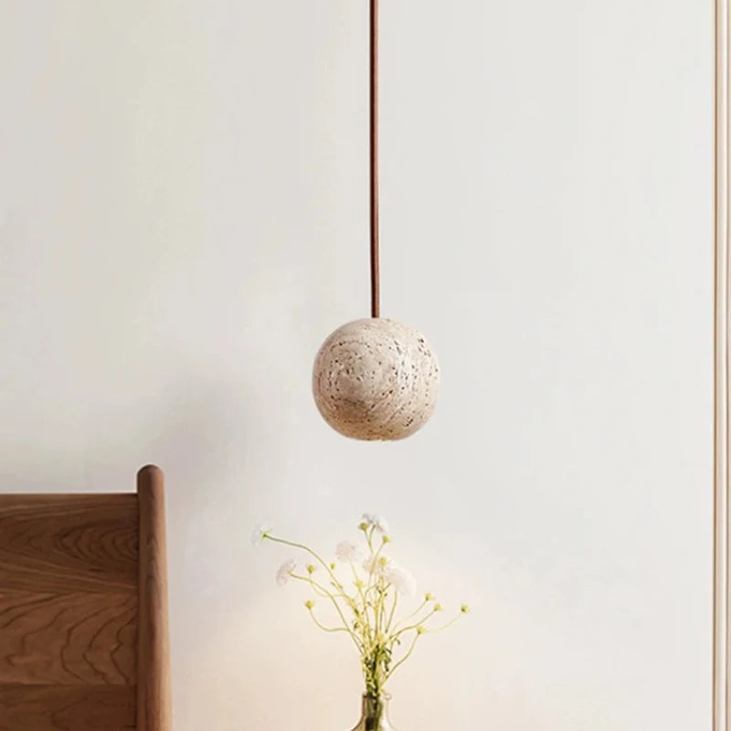 Závěsné stropní svítidlo z přírodního kamene Travis