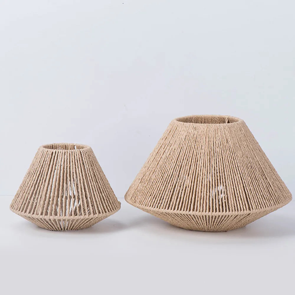 Rattan shade for a Boho style chandelier