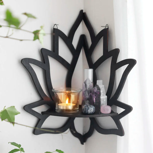 Rohová dizajnová polička Lotus