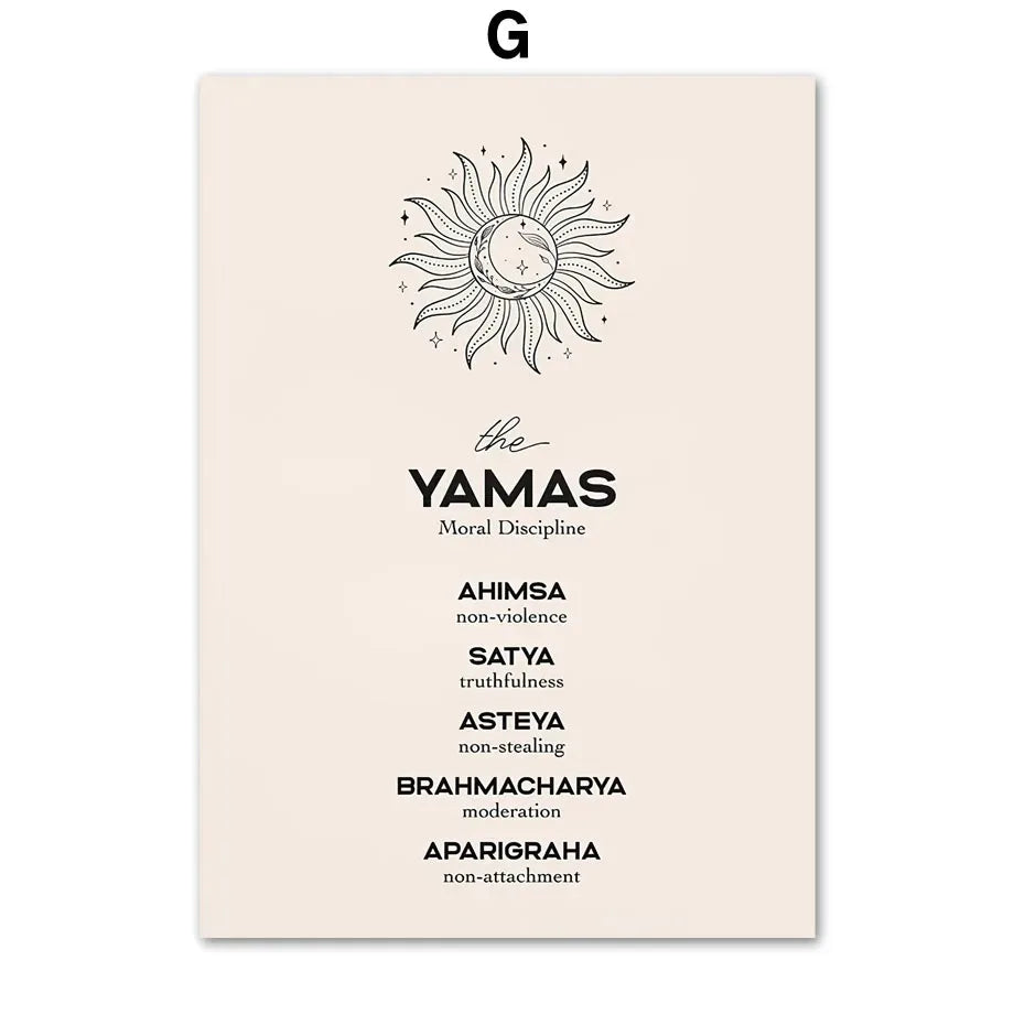 Boho obraz Mindful Living – Jóga, harmonie a ženská energie