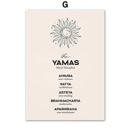 Boho obraz Mindful Living – Jóga, harmonie a ženská energie