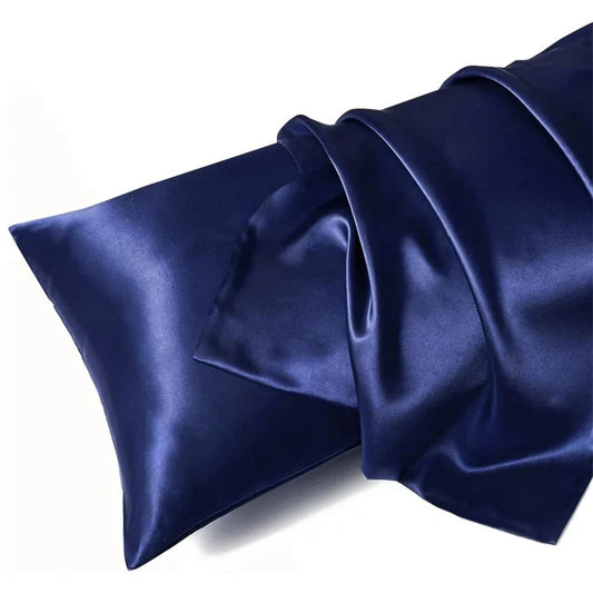 Hedvábný povlak na polštář Colette - Navy Blue 51 x 66 cm