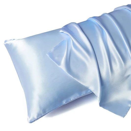 Hedvábný povlak na polštář Colette - Light Blue 51 x 66 cm