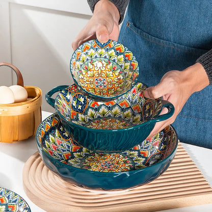 Ručně malované porcelánové nádobí v Boho Stylu