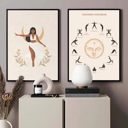 Boho obraz Mindful Living – Jóga, harmonie a ženská energie
