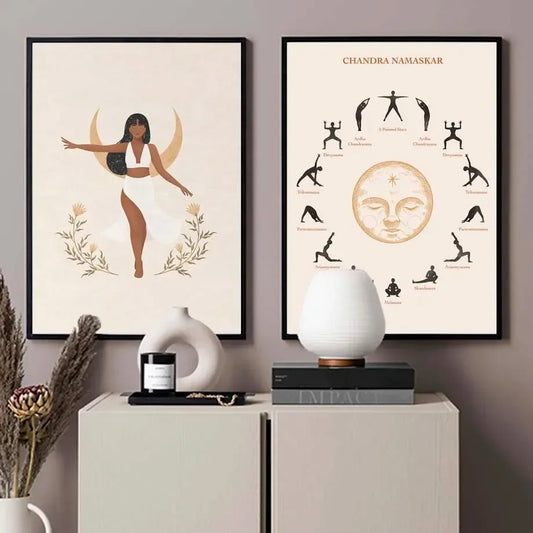 Boho obraz Mindful Living – Jóga, harmonie a ženská energie