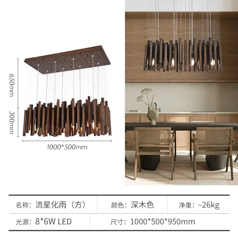 Stropní závěsné svítidlo z přírodního dřeva Avena