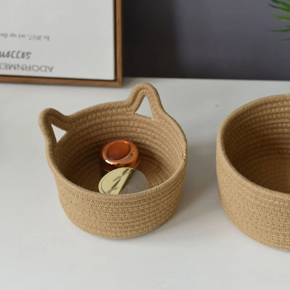 Cute baskets with cat ears