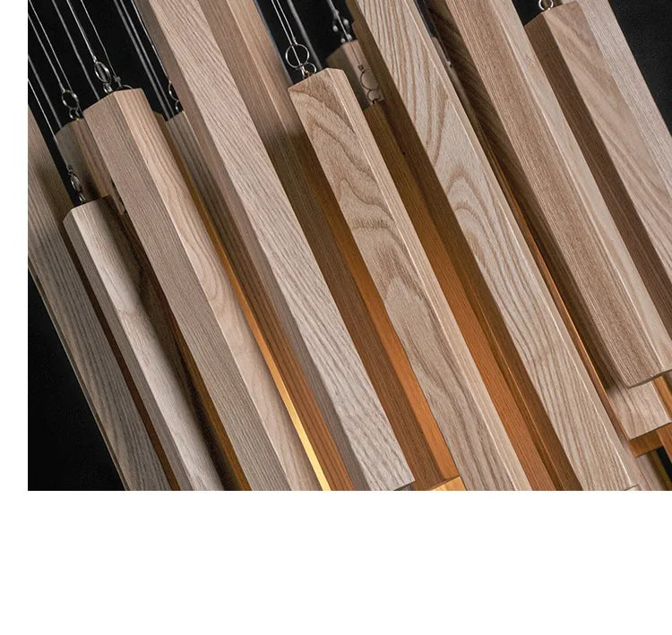 Stropní závěsné svítidlo z přírodního dřeva Avena