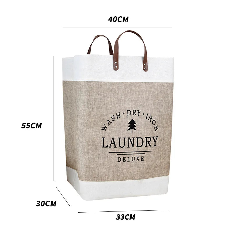 Large fabric laundry basket